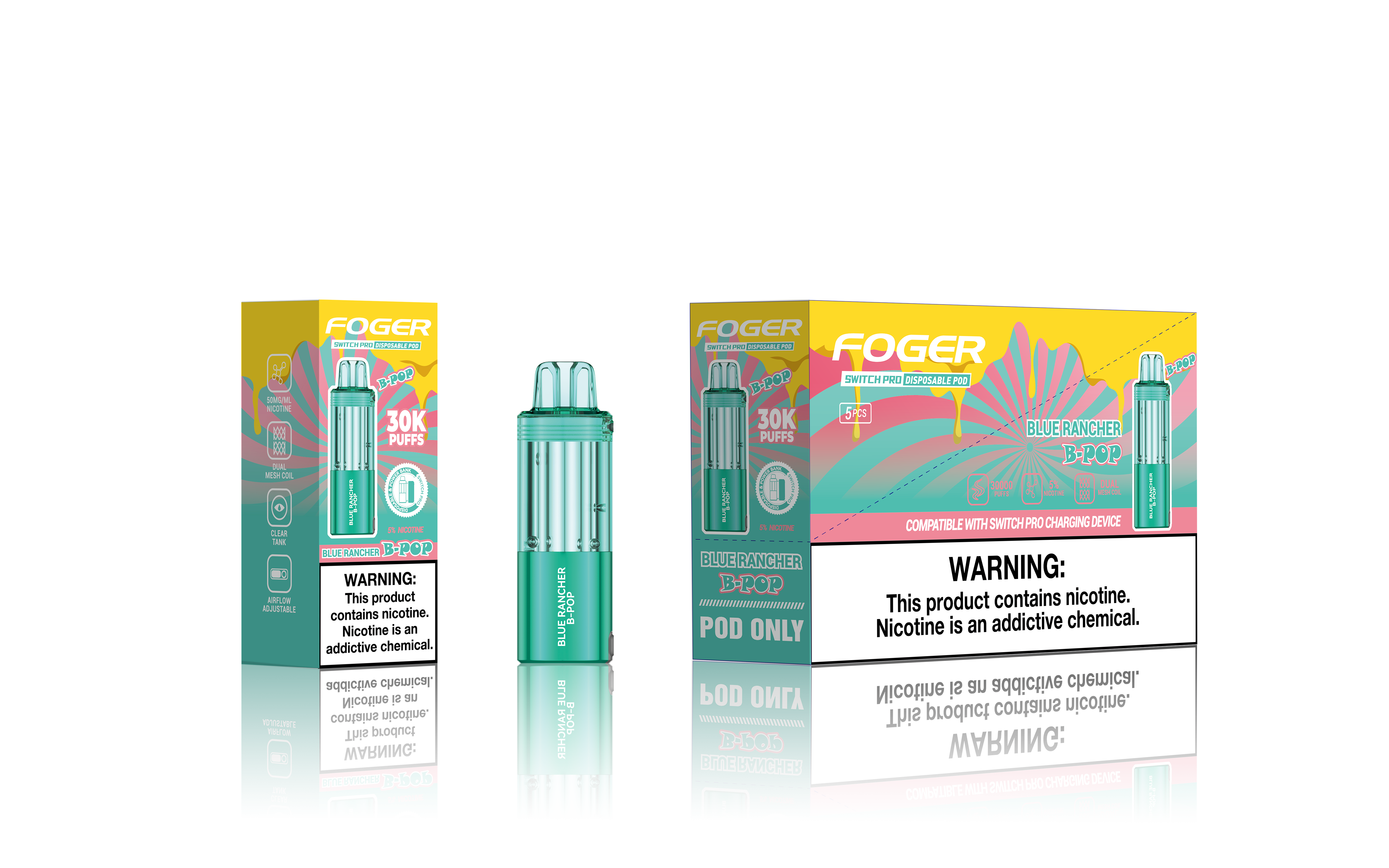FOGER SWITCH PRO 5% 30K PUFFS DISPOSABLE POD Empire Wholesale FOGER SWITCH PRO 5% 30K PUFFS DISPOSABLE POD Empire Wholesale