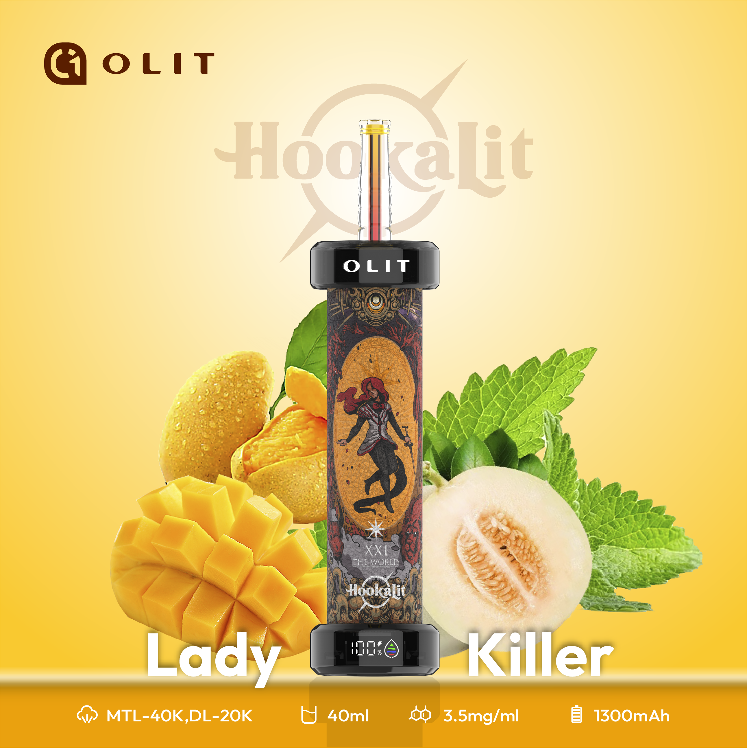 OLIT HOOKALIT 40000 DISPOSABLE DEVICE - 40000 PUFFS