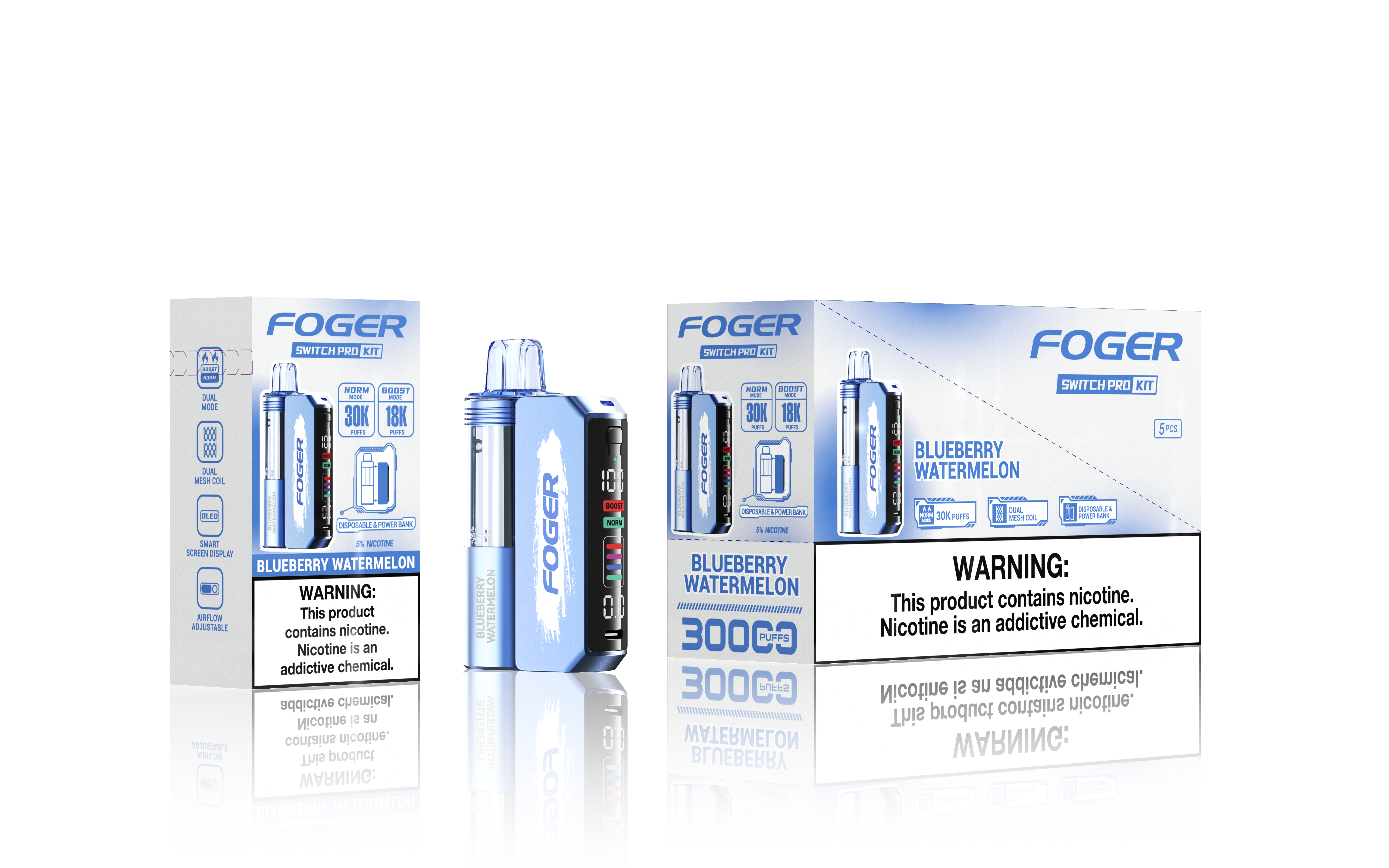 FOGER SWITCH PRO 5% 30K PUFFS DISPOSABLE KIT Empire Wholesale FOGER SWITCH PRO 5% 30K PUFFS DISPOSABLE KIT Empire Wholesale