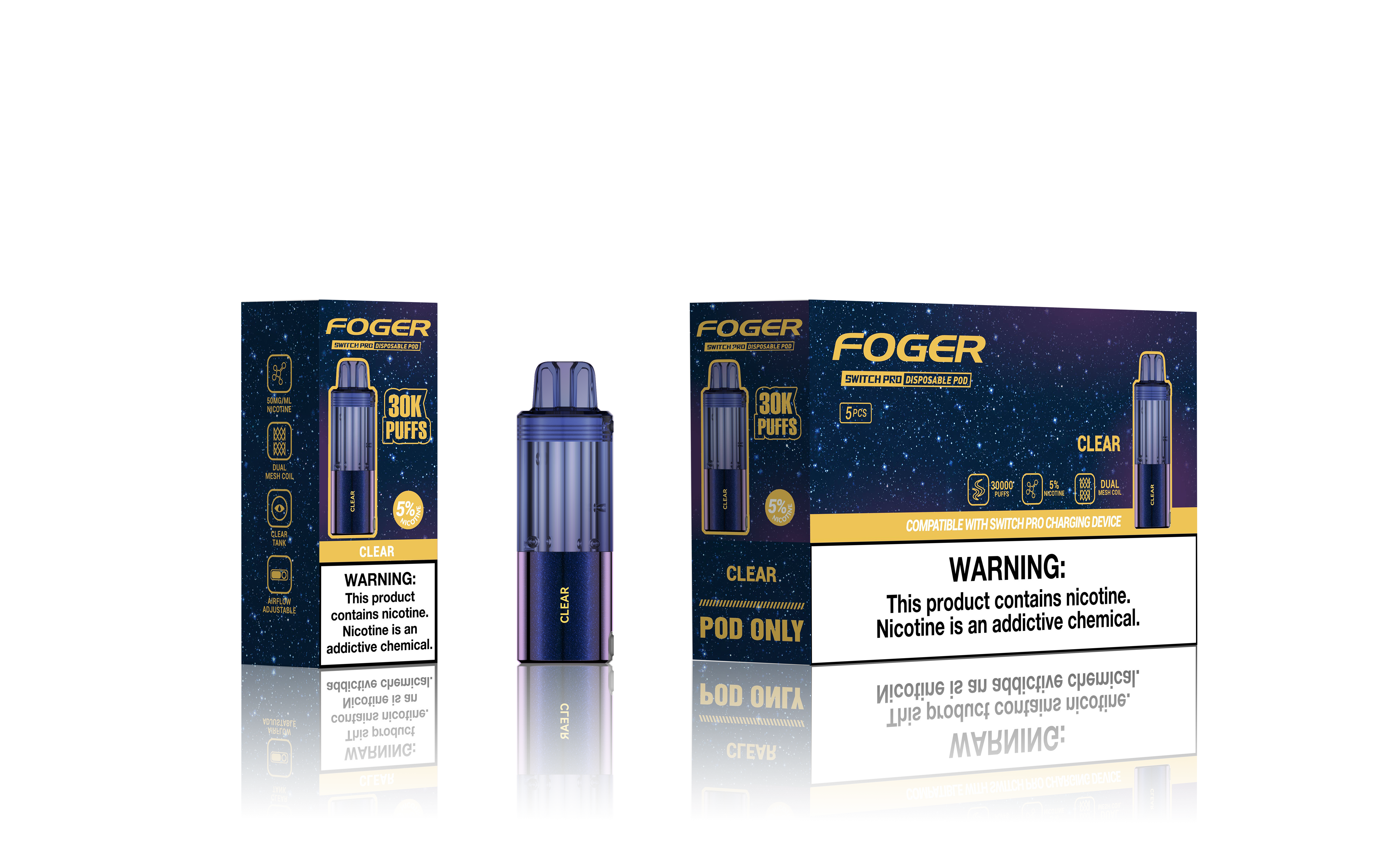 FOGER SWITCH PRO 5% 30K PUFFS DISPOSABLE POD Empire Wholesale FOGER SWITCH PRO 5% 30K PUFFS DISPOSABLE POD Empire Wholesale