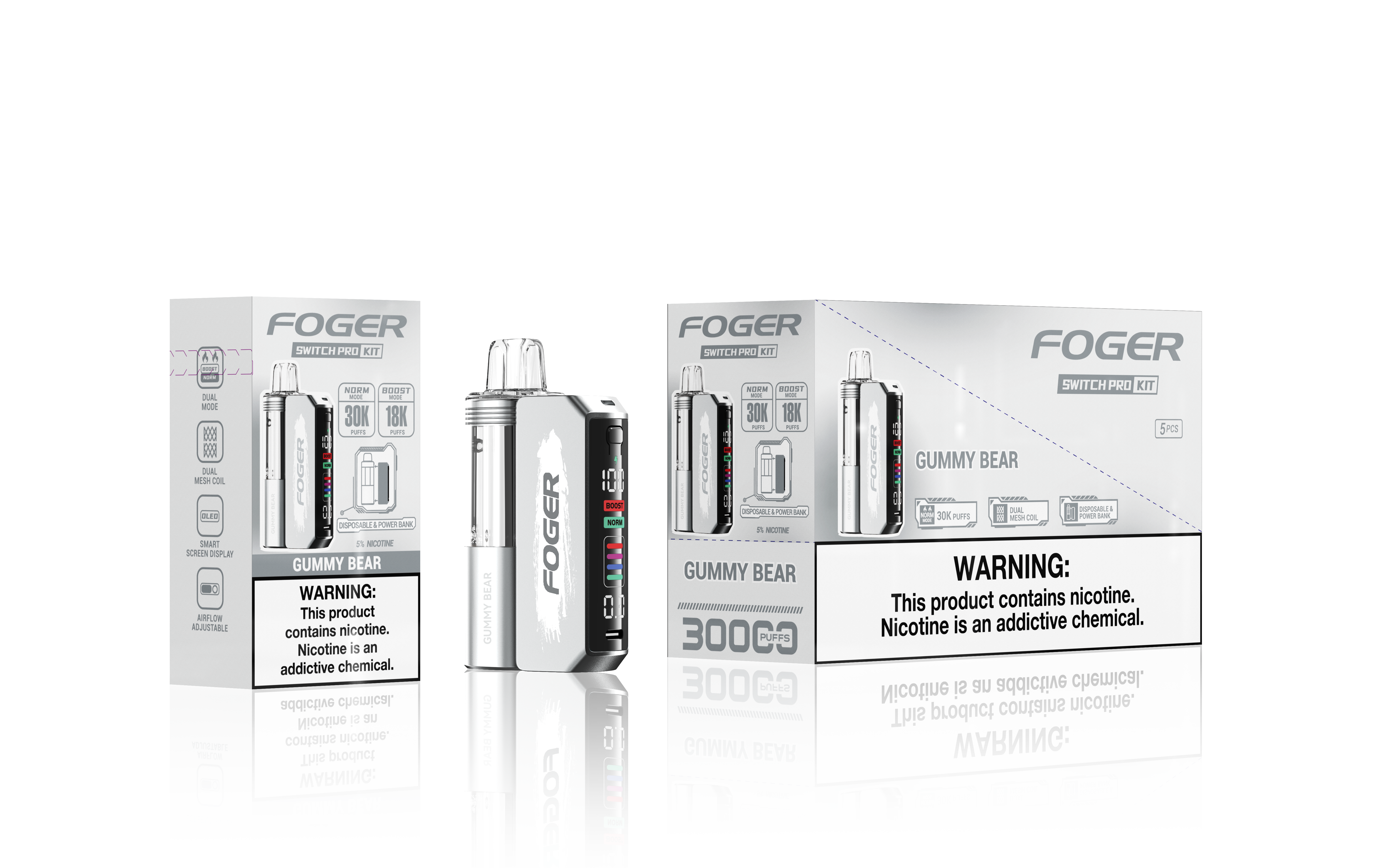 FOGER SWITCH PRO 5% 30K PUFFS DISPOSABLE KIT Empire Wholesale FOGER SWITCH PRO 5% 30K PUFFS DISPOSABLE KIT Empire Wholesale