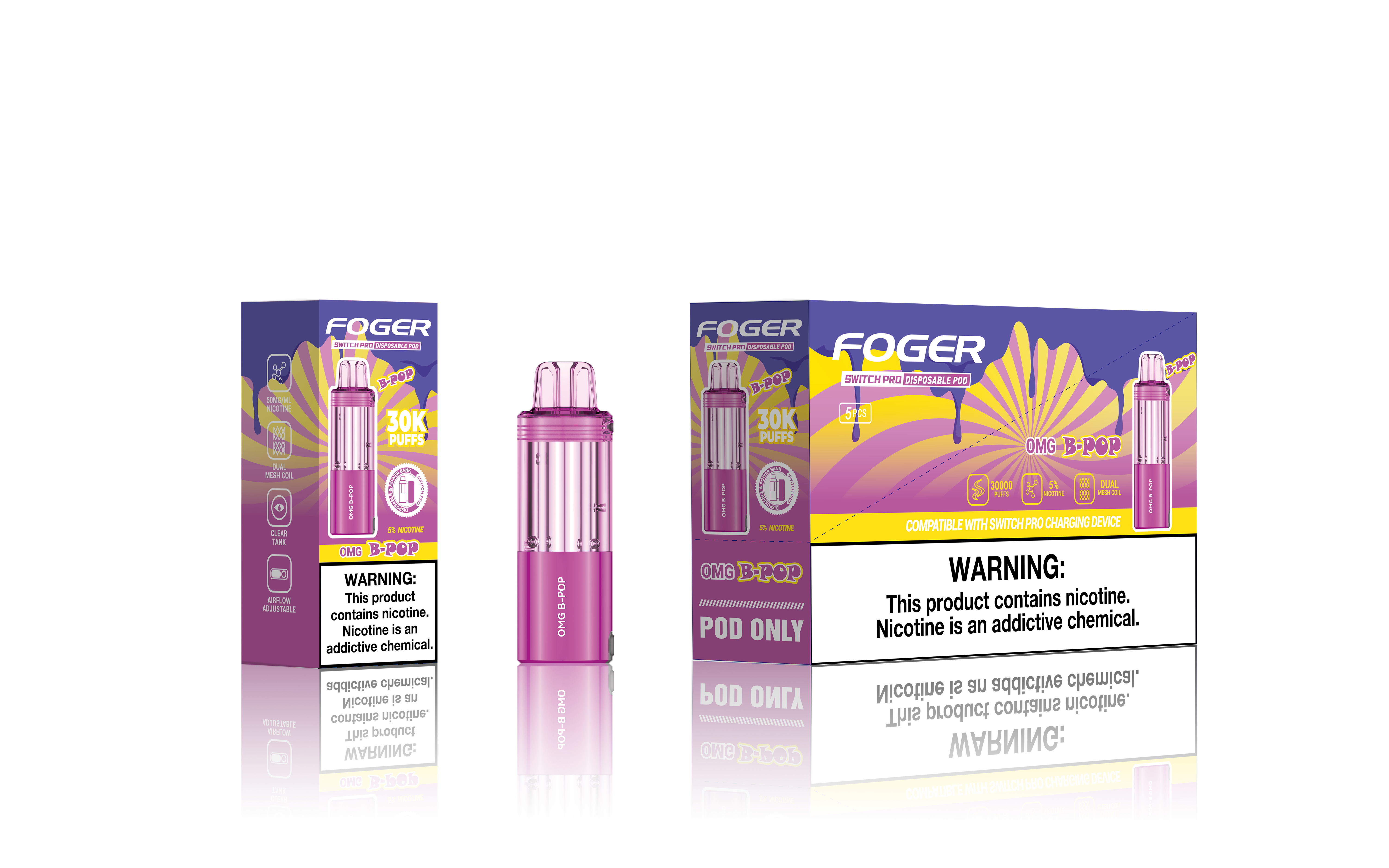FOGER SWITCH PRO 5% 30K PUFFS DISPOSABLE POD Empire Wholesale FOGER SWITCH PRO 5% 30K PUFFS DISPOSABLE POD Empire Wholesale