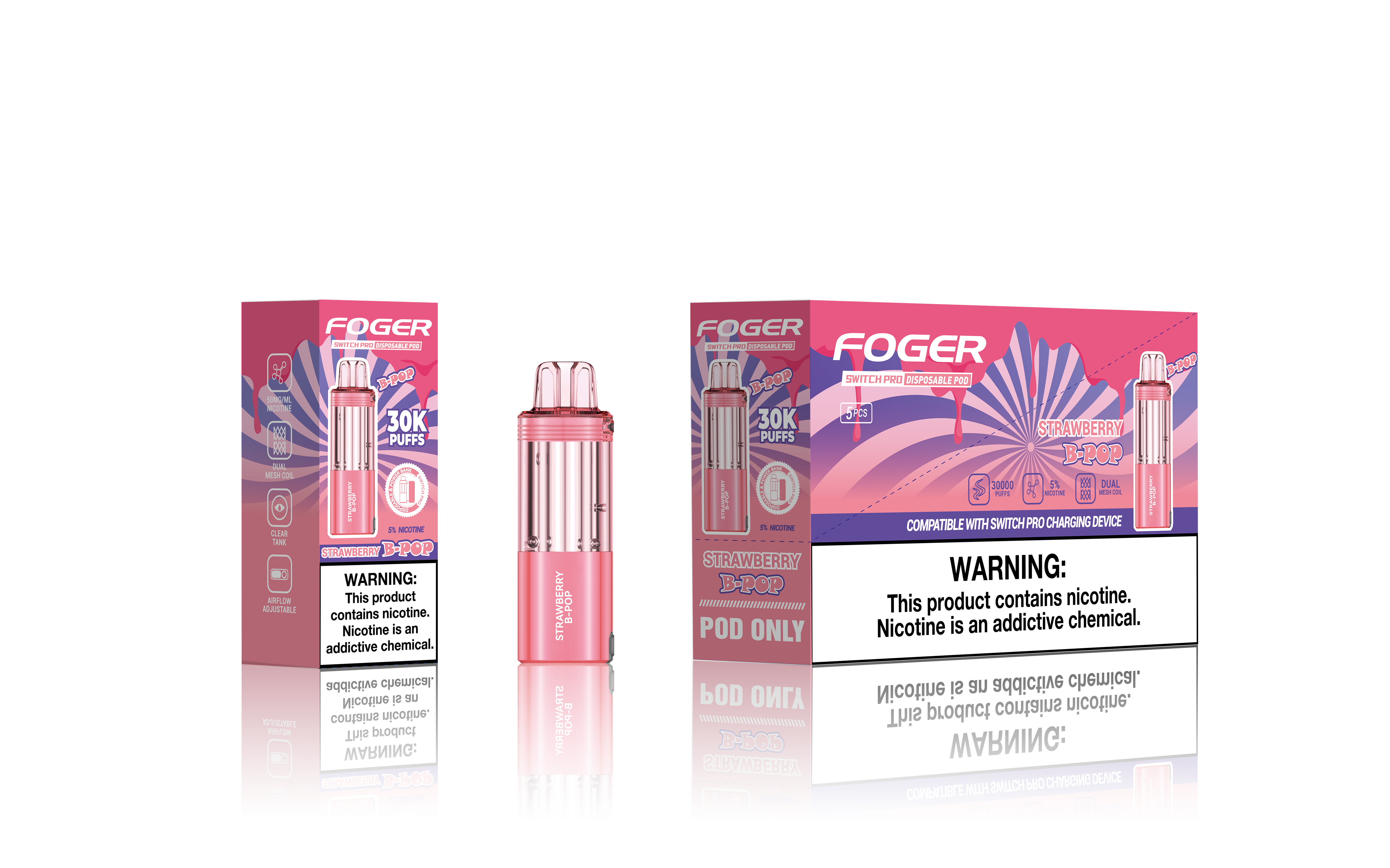 FOGER SWITCH PRO 5% 30K PUFFS DISPOSABLE POD Empire Wholesale FOGER SWITCH PRO 5% 30K PUFFS DISPOSABLE POD Empire Wholesale
